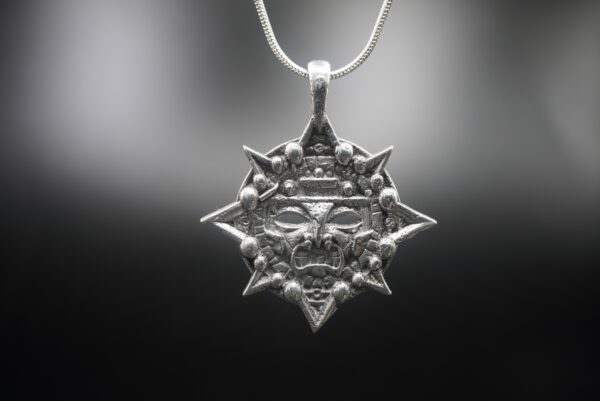 Tonatiuh, The Aztec Sun God face pendant