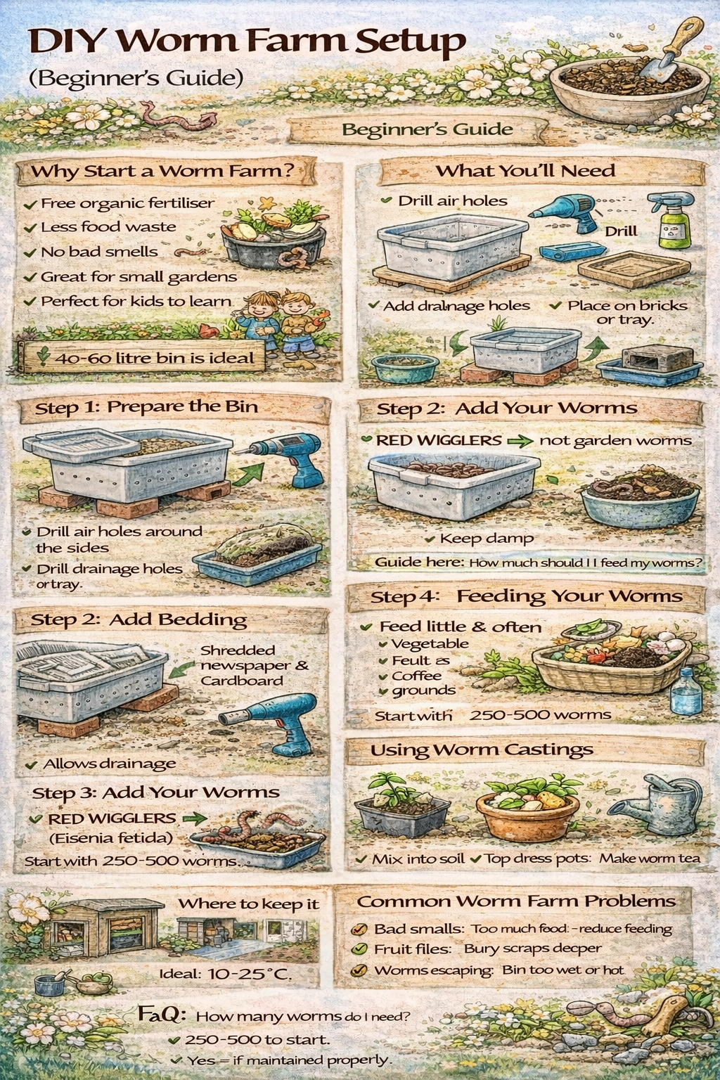 DIY Worm Farm Setup (Beginner’s Guide)