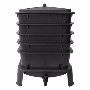 Stackable tray system on a worm farm composter UK