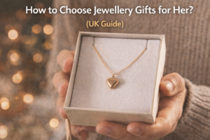 Choosing jewellery gifts for her including necklace bracelet and ring options