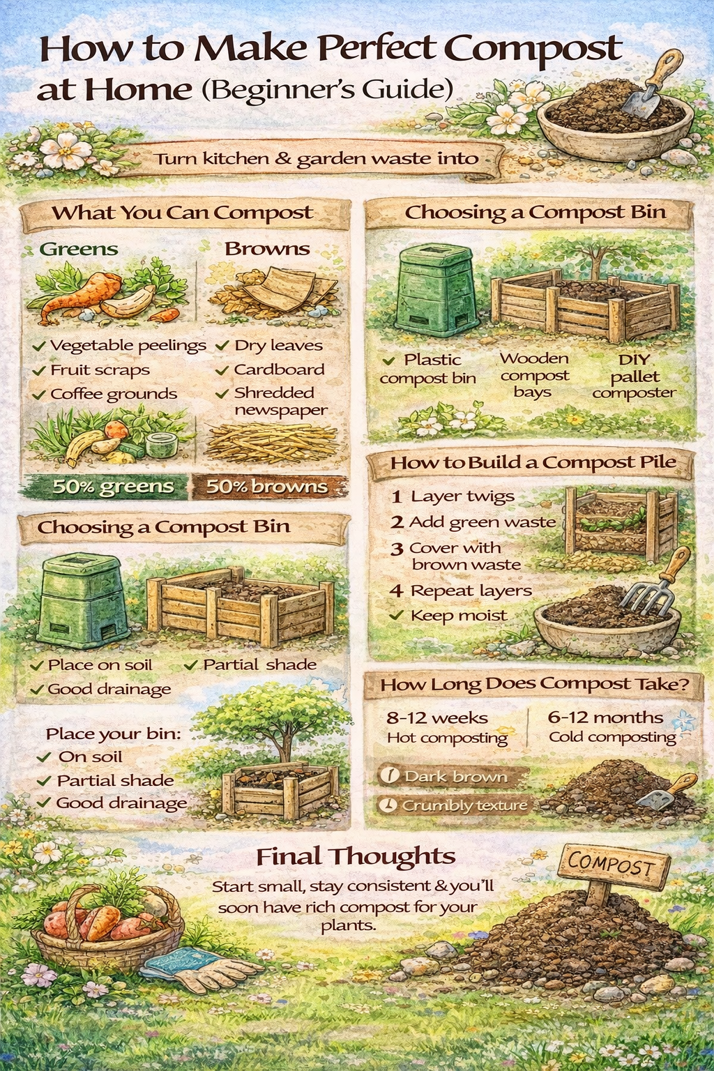 How to Make Perfect Compost at Home (Beginner’s Guide)